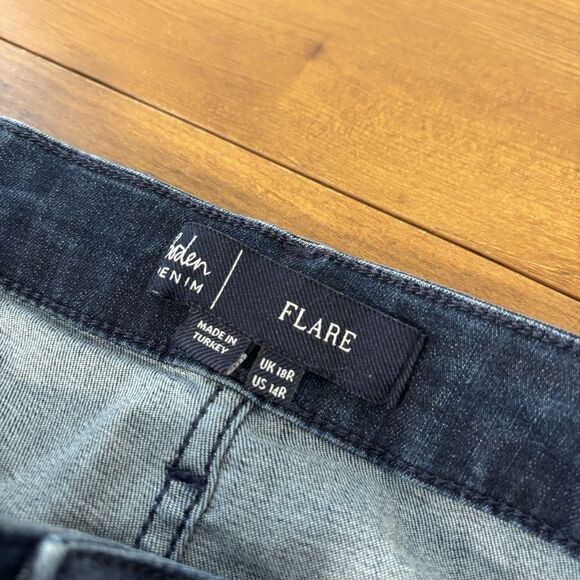 Boden Women’s High Rise Fitted Flare Full Length Jeans Size 14 R - Picture 6 of 9